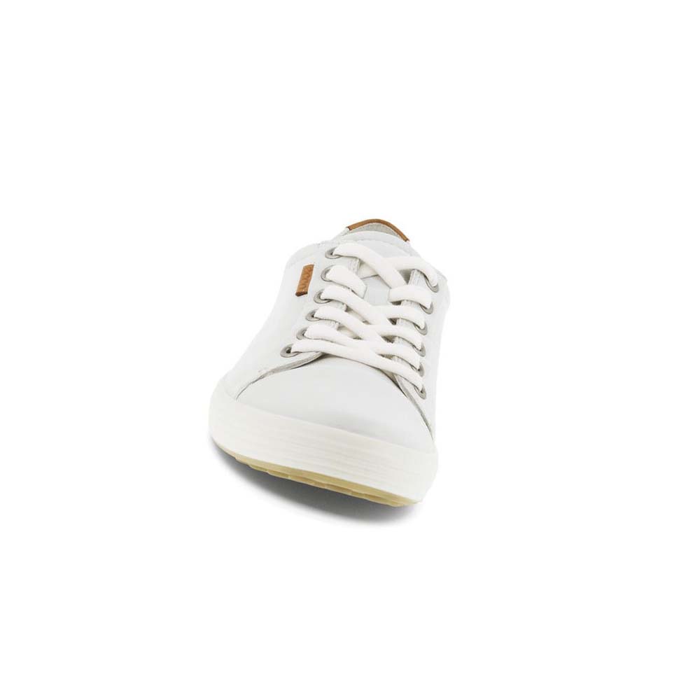 Women's Ecco Soft 7 Casual Shoes White | Canada 68VRW